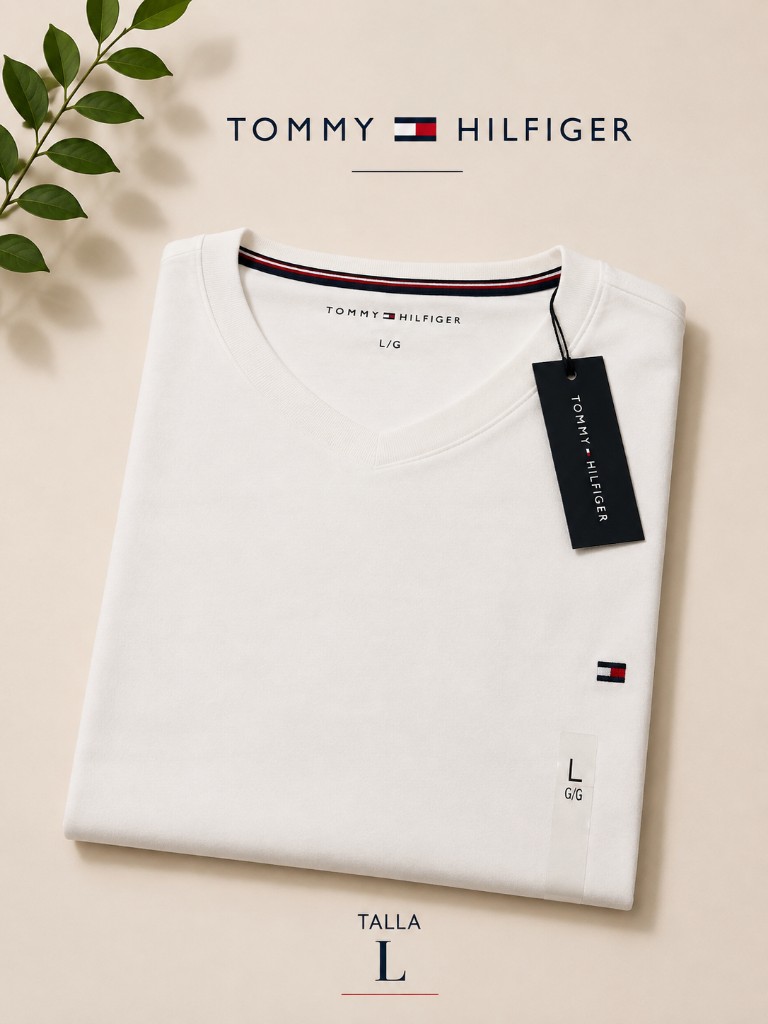 Camiseta Talla L Tommy Hilfiger Blanca