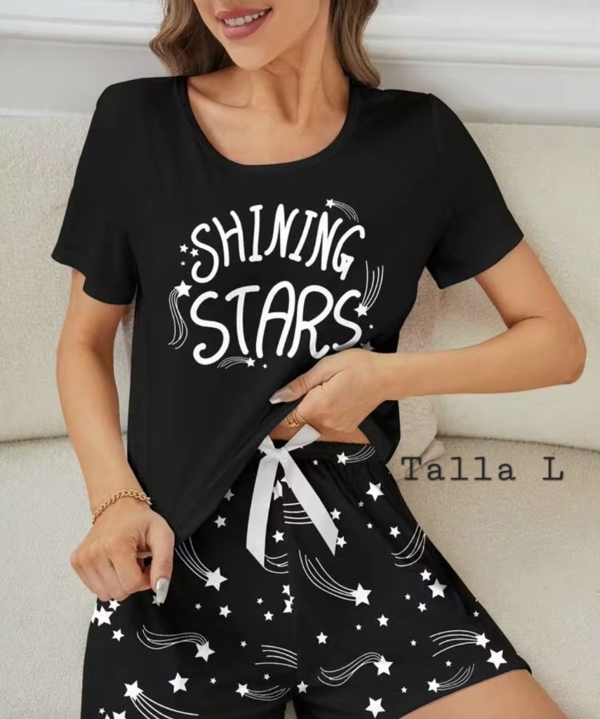 Pijama color negro Talla al