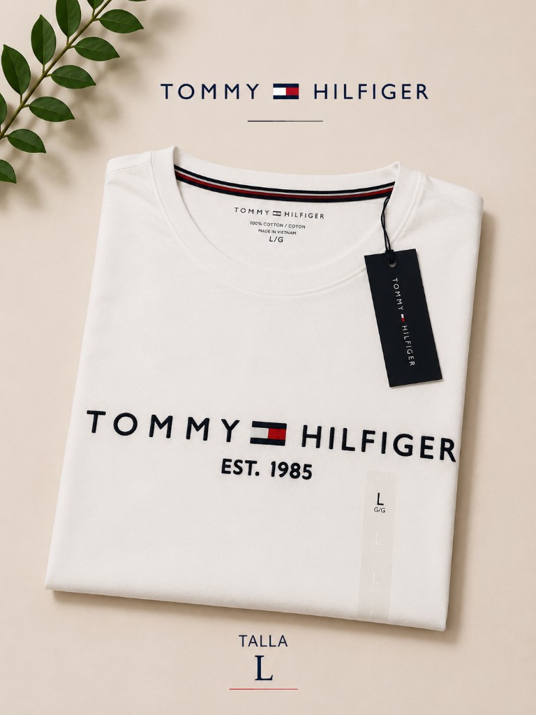 Camiseta TallaL Tommy Hilfiger Blanca