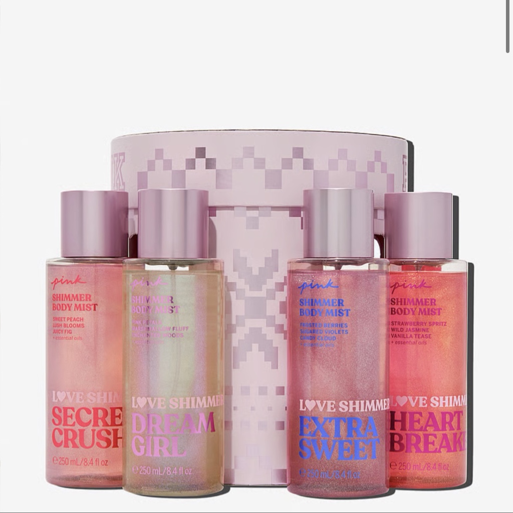 Set de regalo Love Shimmer de 4 piezas de tamaño normal