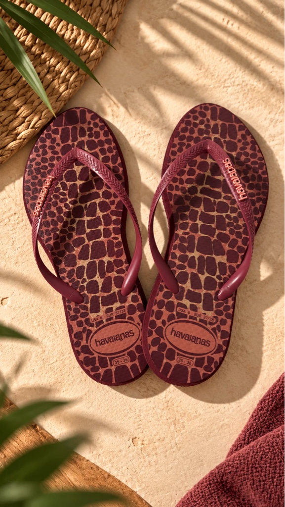 SANDALIA HAVAIANA SLIM POINT TRENDY AMARANTO