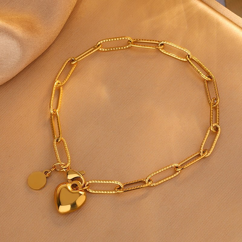 Pulcera de Eslabones y corazon PU25