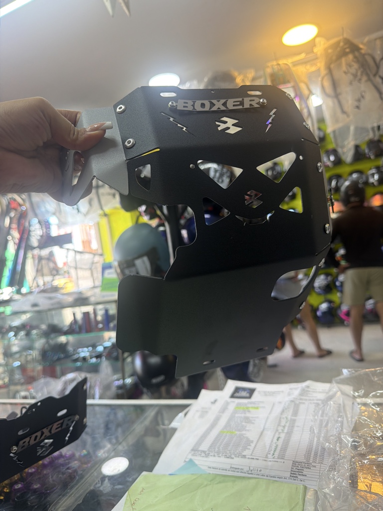 Pechera boxer ks negra con gis económica