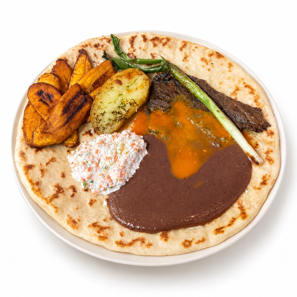 Tortilla de Harina Con carne