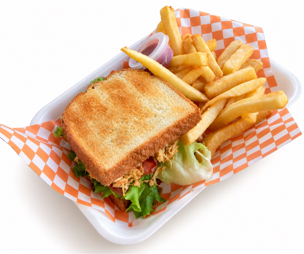 Sandwich de Pollo con papas