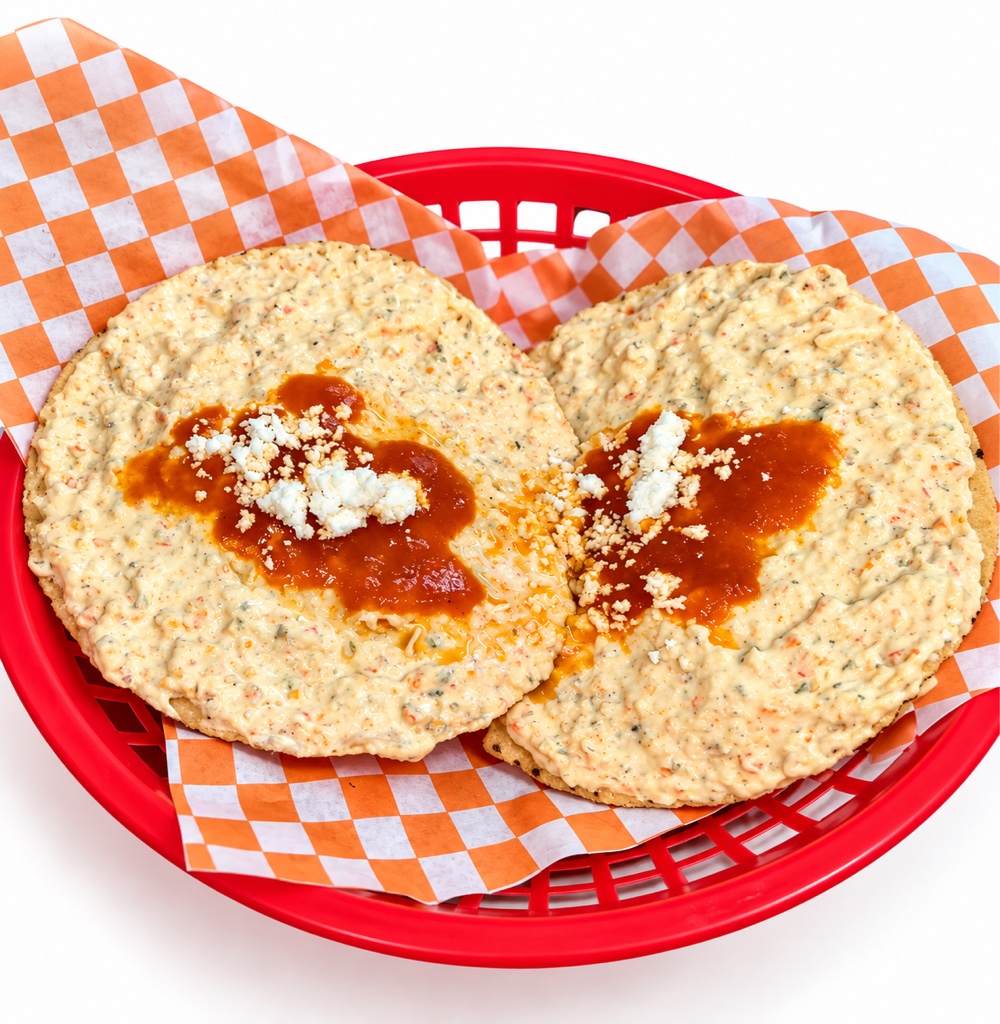 Tostadas con pasta de pollo