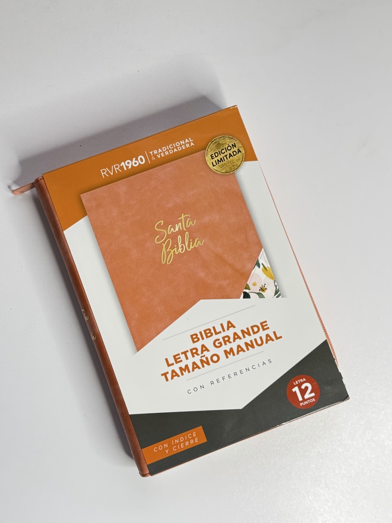 Santa Biblia RVR1960 naranja letra grande