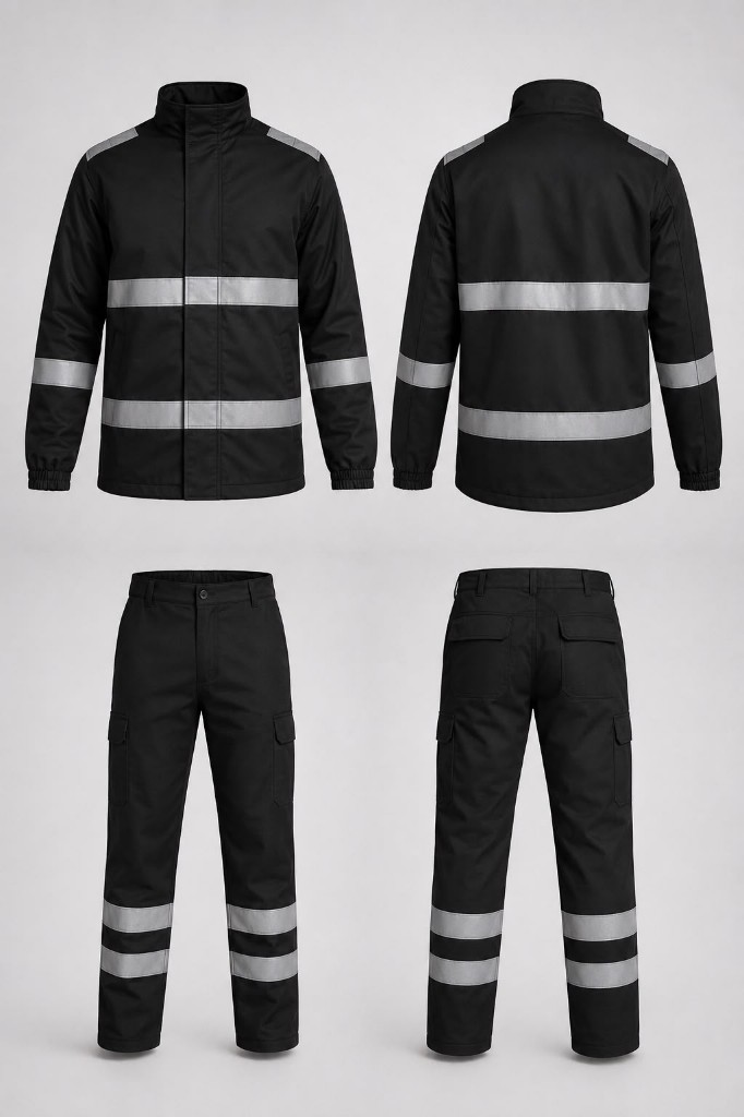 Conjunto negro reflectivo