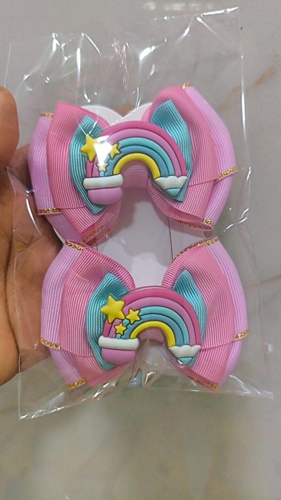 Laço rosa arco-íris