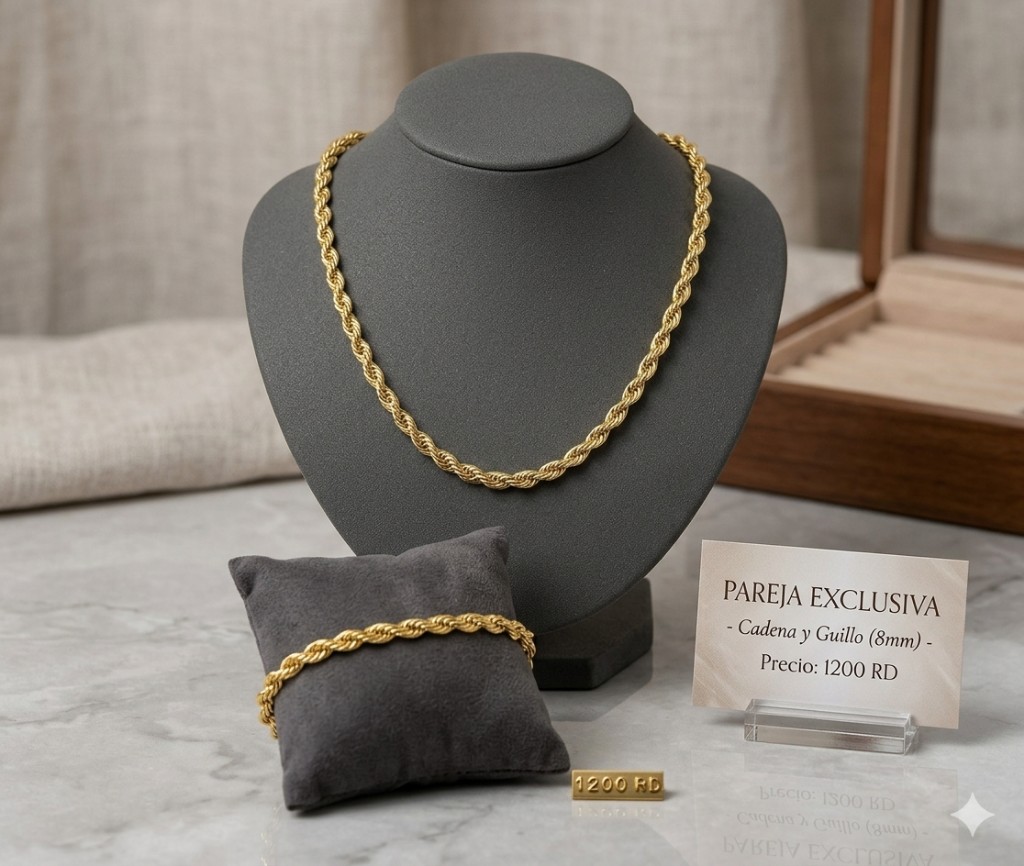Cadena y guillo dorado
