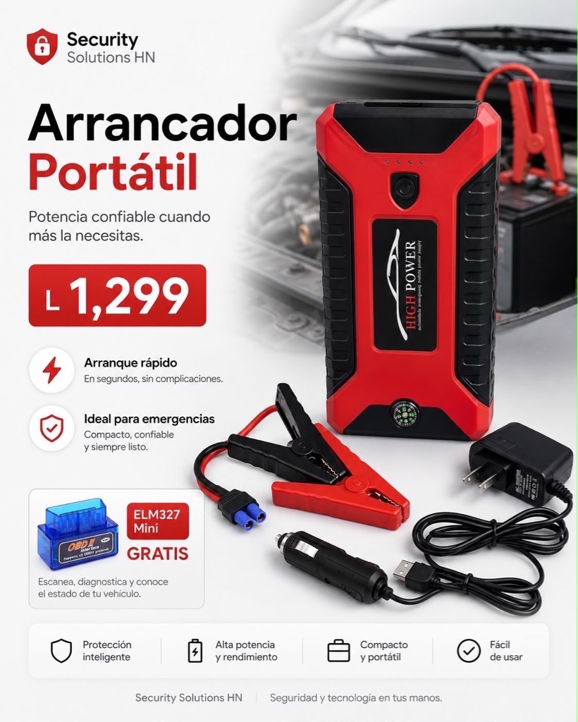 Arrancador de batería sin inflador