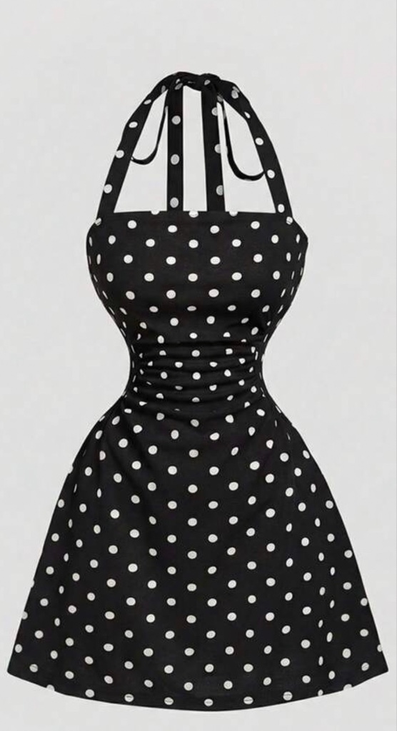 VESTIDO LUNARES NEGRO
