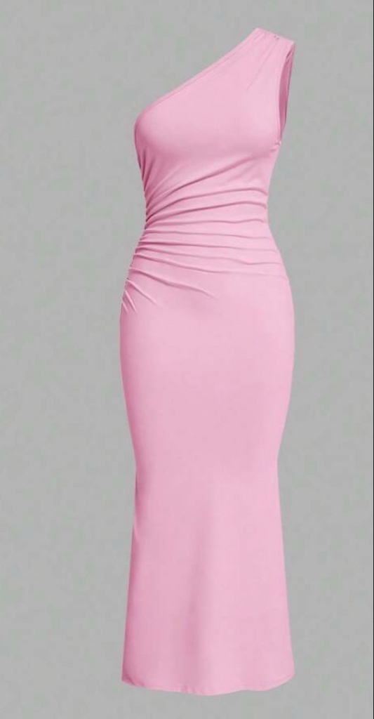 VESTIDO ROSA LISO