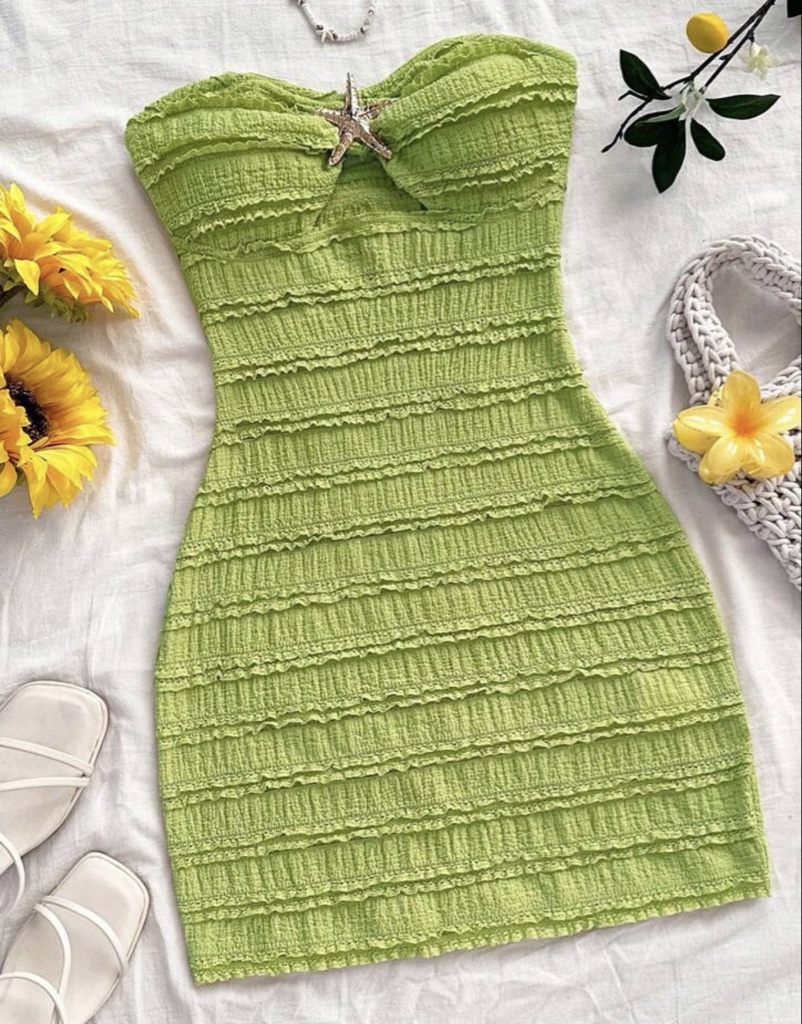 VESTIDO VERDE ESTRELLA MAR