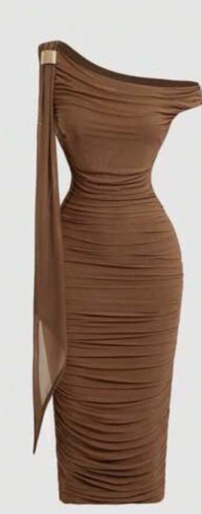 VESTIDO CAFÉ LARGO