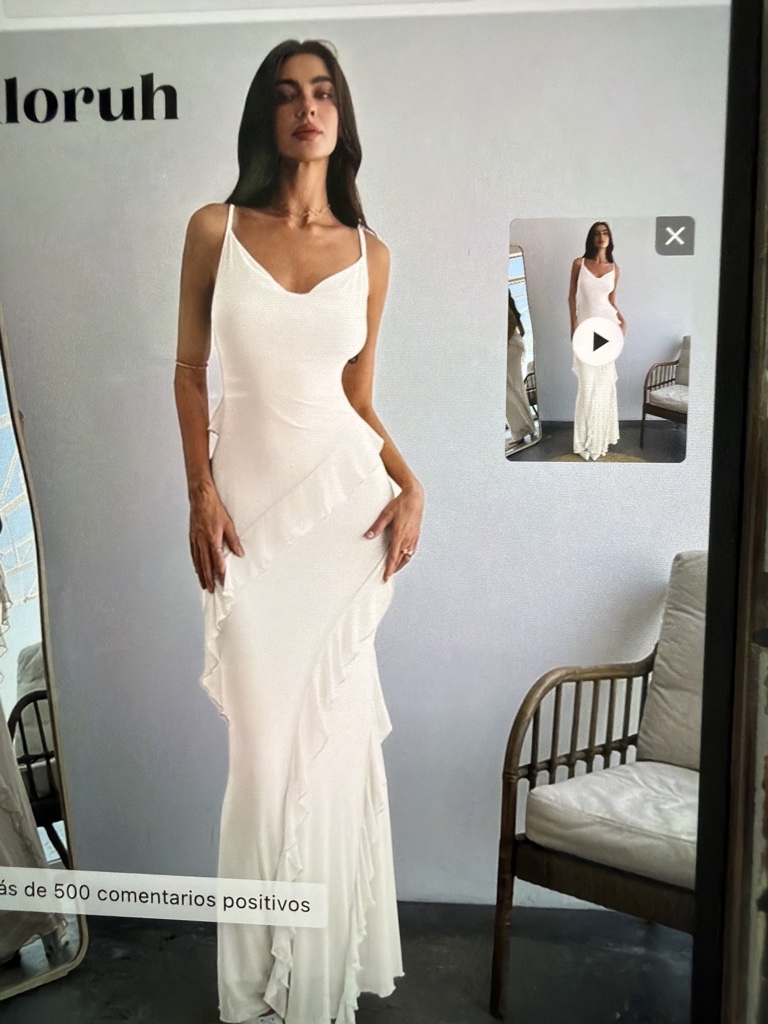 VESTIDO BLANCO OLANES