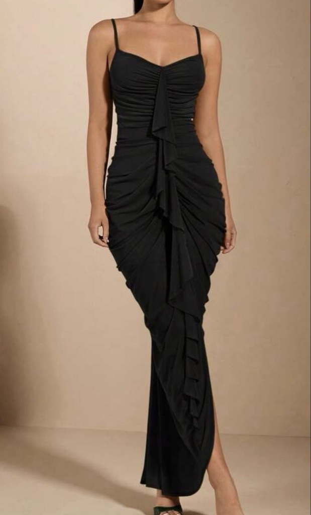 VESTIDO NEGRO OLAN ELEGANTE