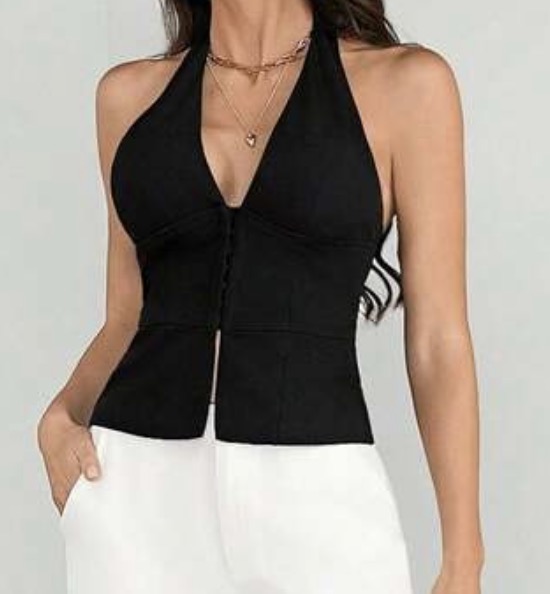 CHALECO NEGRO CORSET