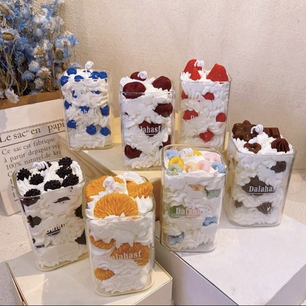 Velas de cremita con fruta