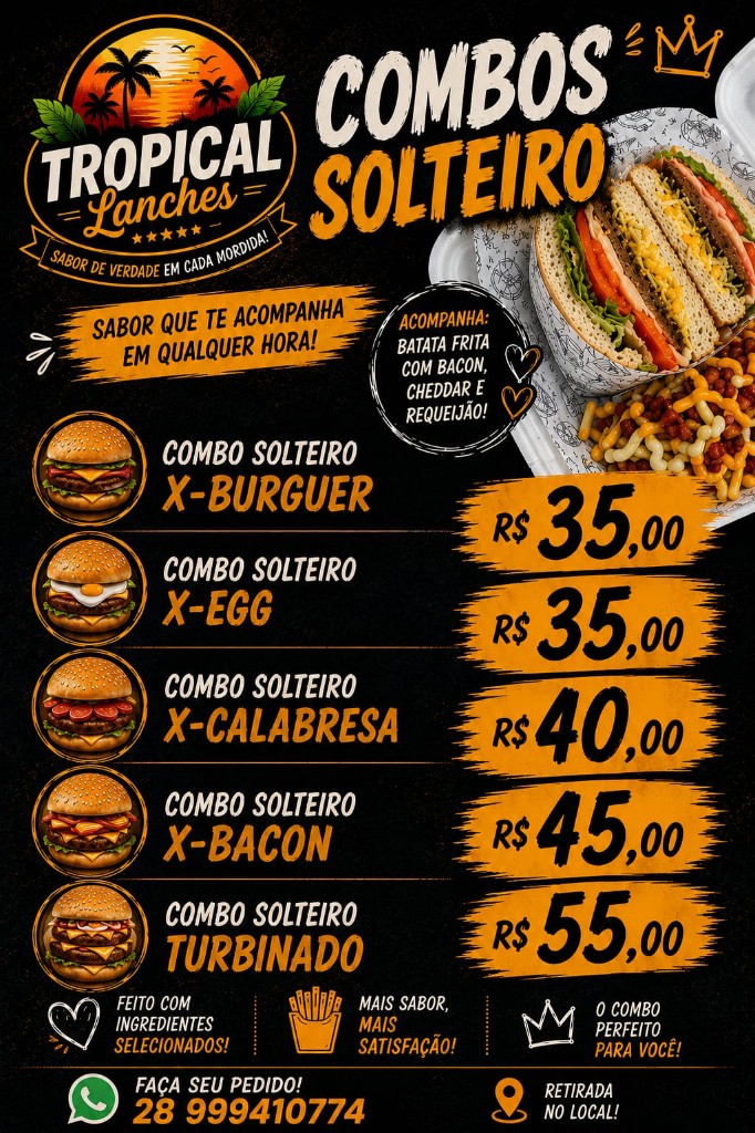 Combo Solteiro