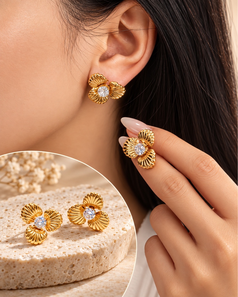 Aretes Flor Éclat