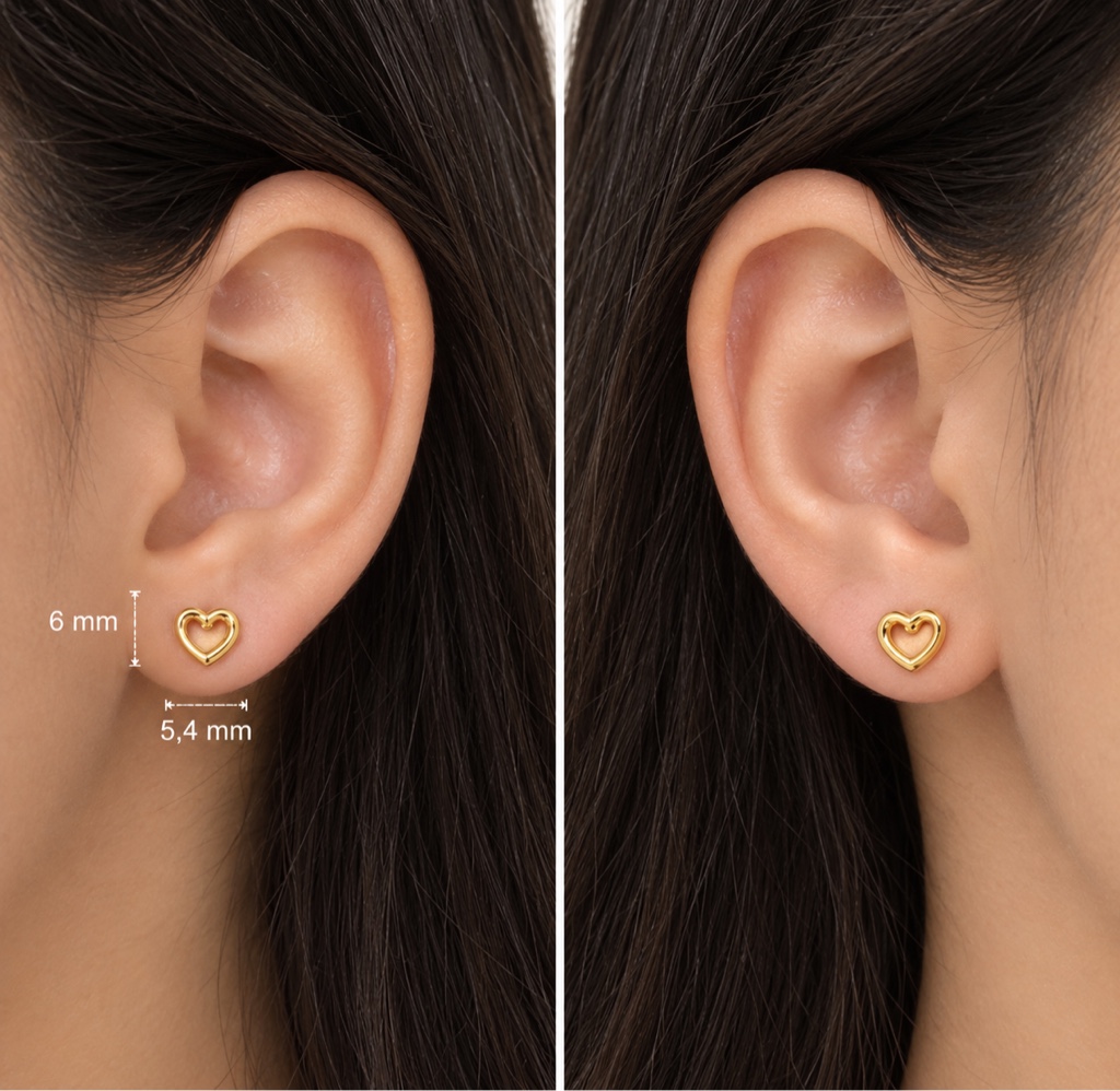 Aretes Corazón Sencillo