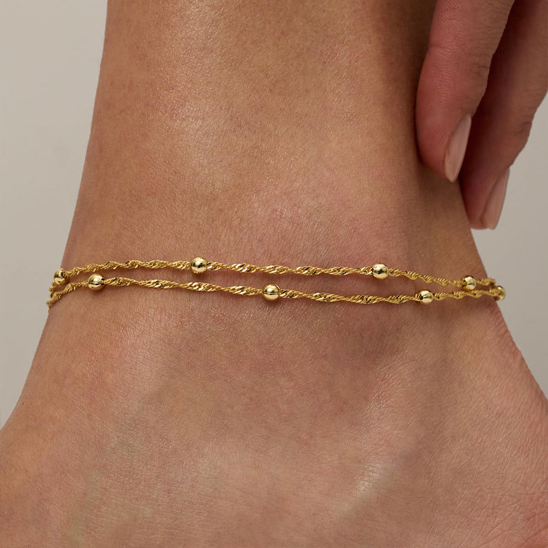 Tobillera Doble Cadena