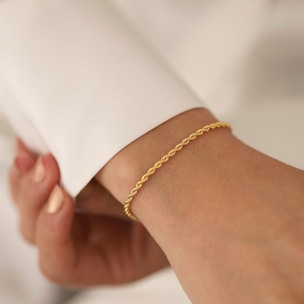 Pulsera Tejido Dorada