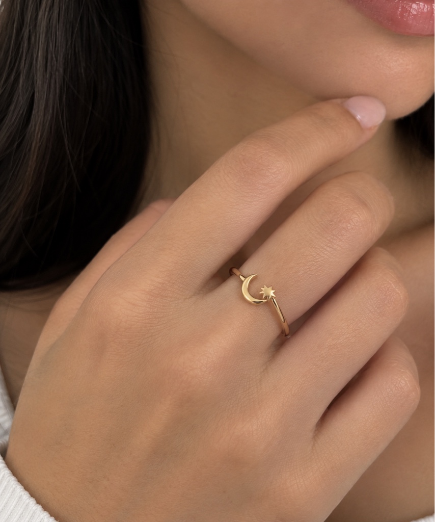 Anillo Luna y Estrella
