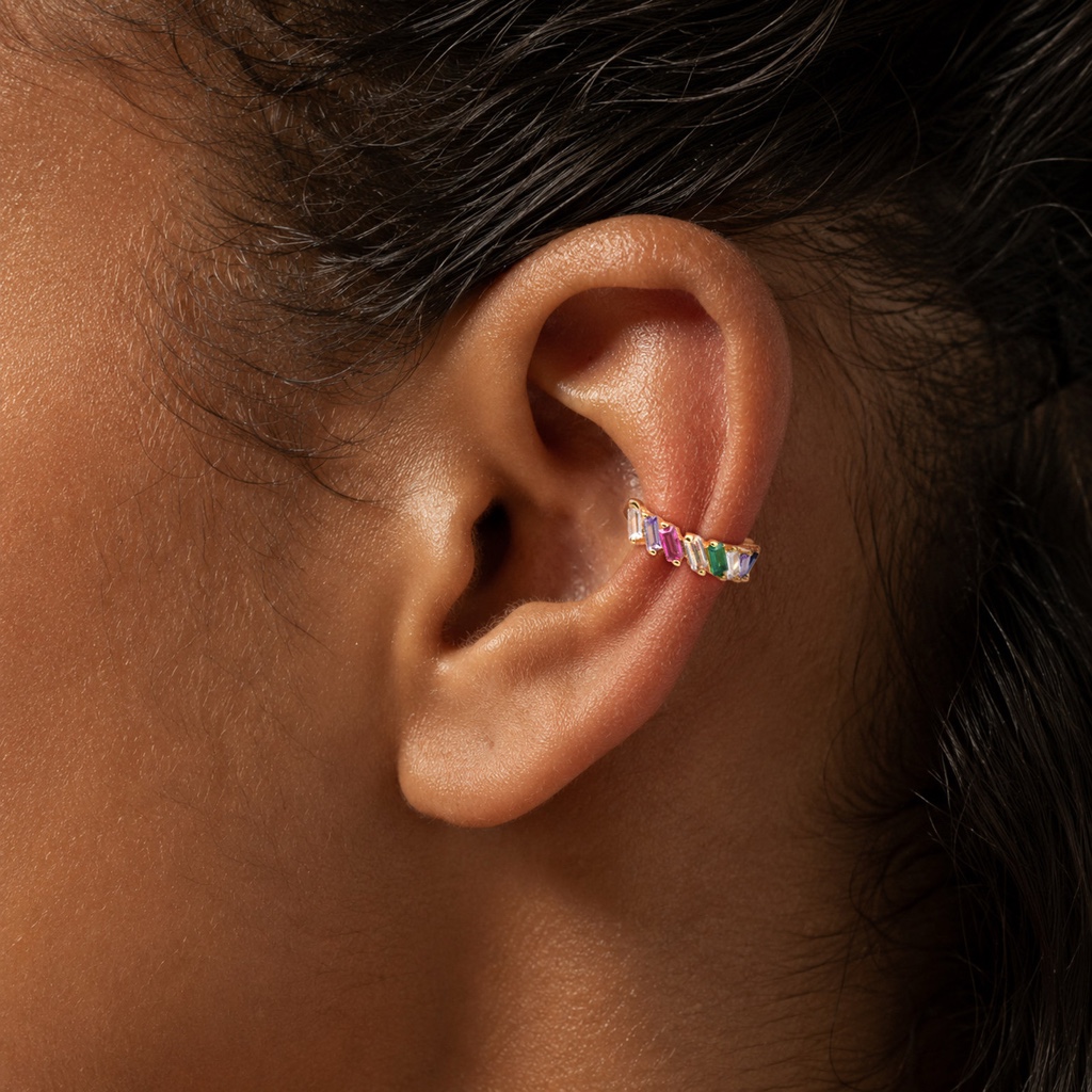Arete Ear Cuff Arcoíris