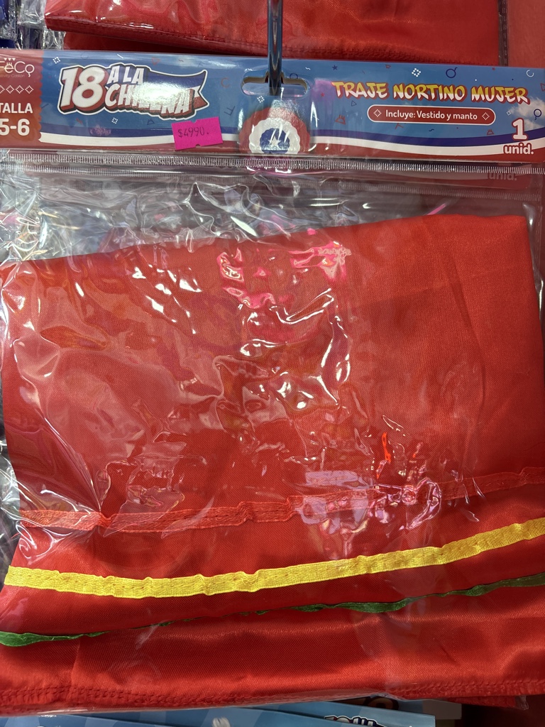 TRAJE NORTINO ROJO NIÑA