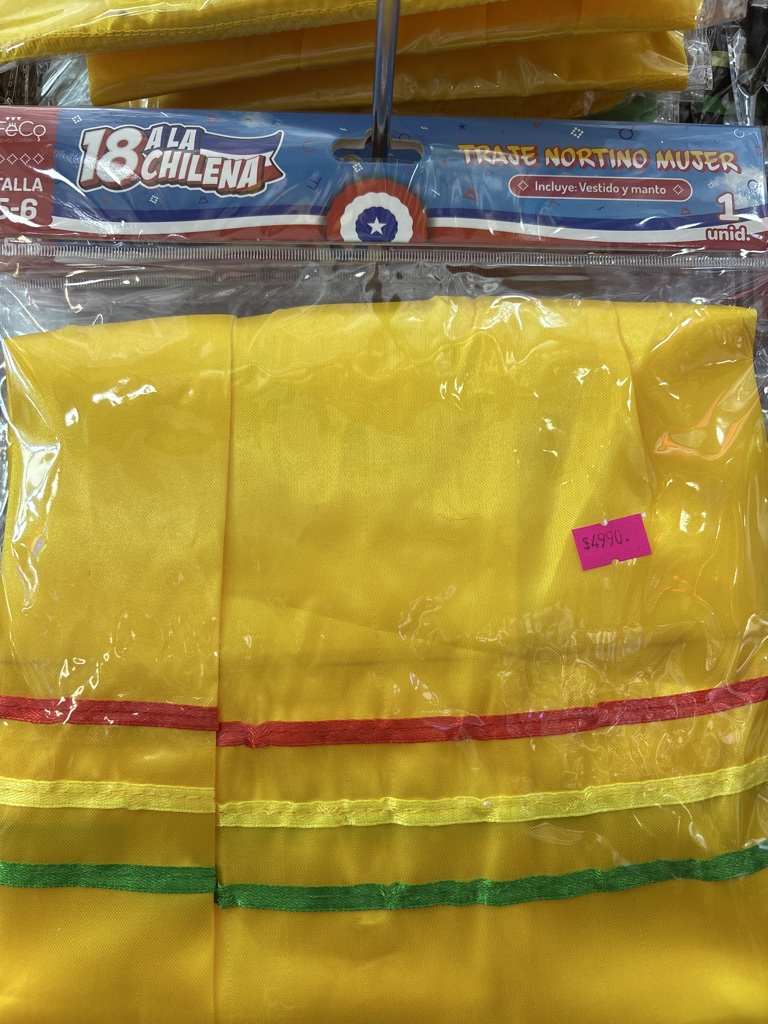 TRAJE NORTINO AMARILLO NIÑA