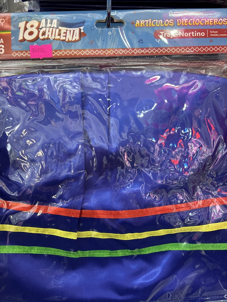 TRAJE NORTINO AZUL NIÑA
