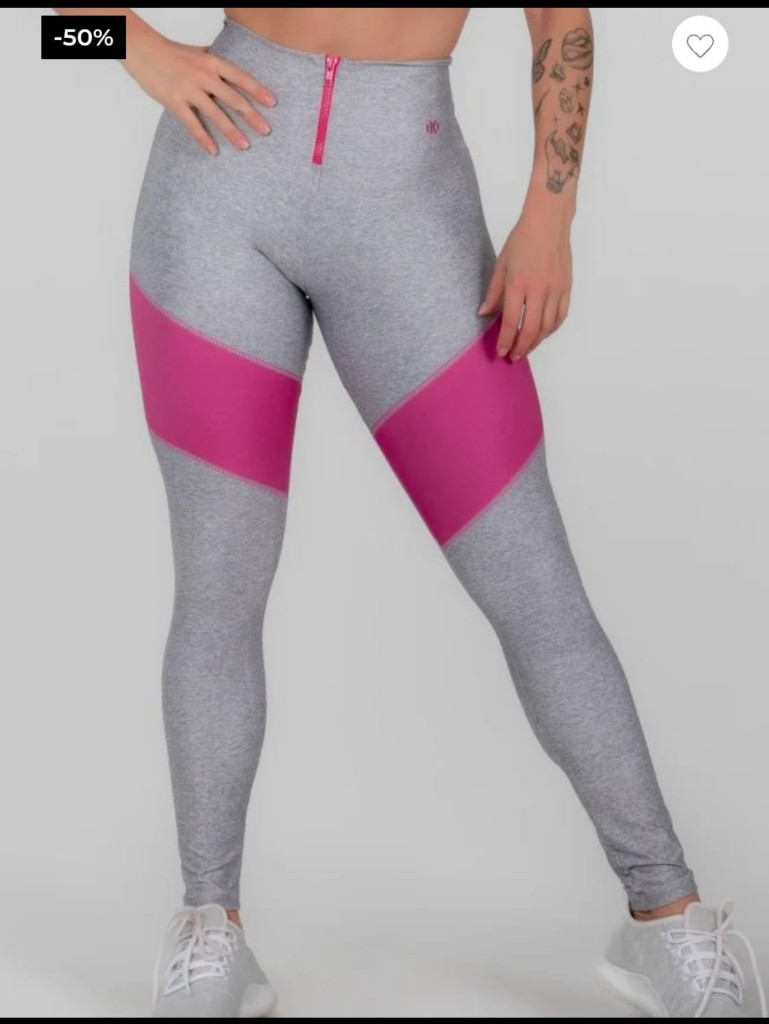 Legging zipper alta compresión M