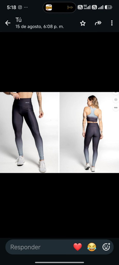 Legging esfumada S gris