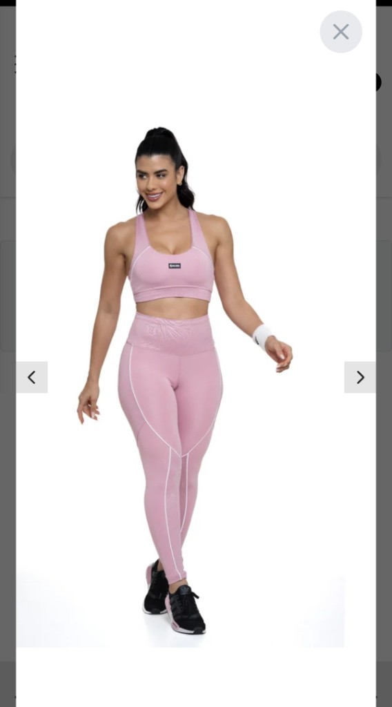 Legging acebrada rosa G