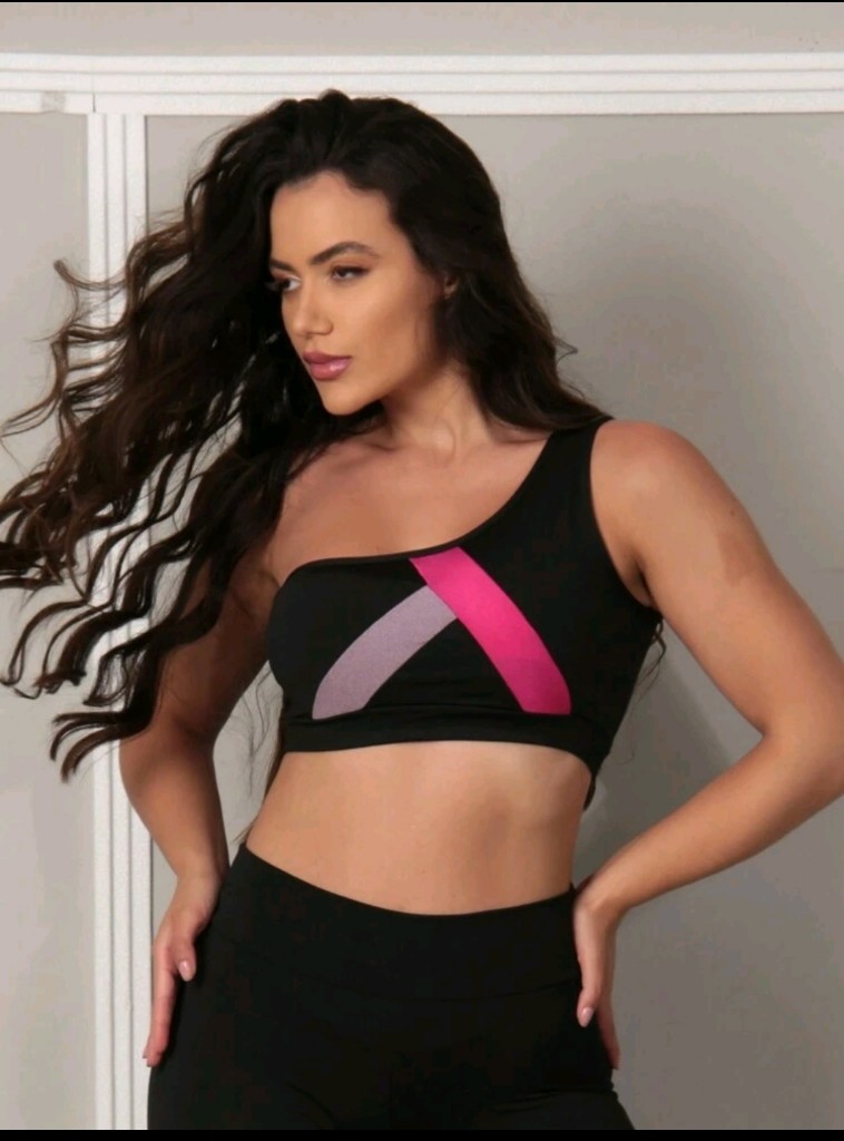 Conjunto negro lila y bordo  talle P