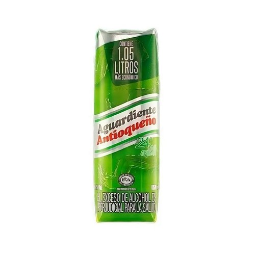 Tetra de aguardiente verde 1,05lt
