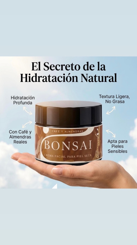 Bonsai crema facial café y almendras