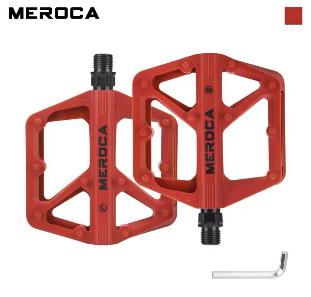 Pedales, nylon MEROCA rojos