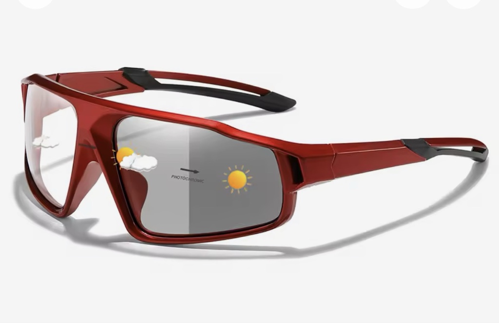 Lentes fotocromáticos rojos