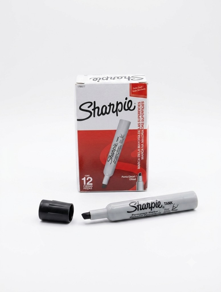 Sharpie negro marcador permanente punta gruesa
