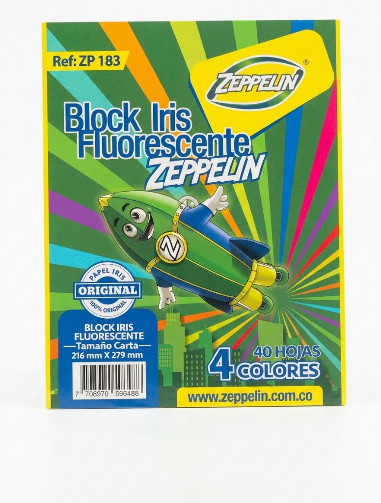 Zeppelin Block iris fluorescente 4 colores