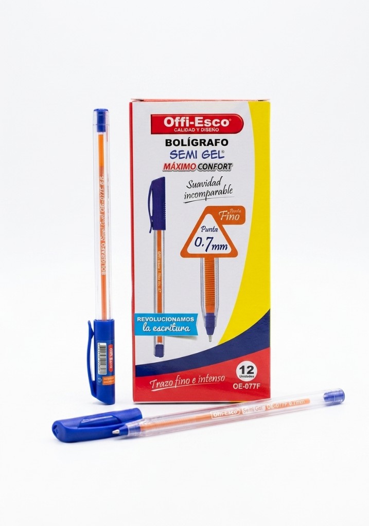 Offi-Esco bolígrafo semi gel azul