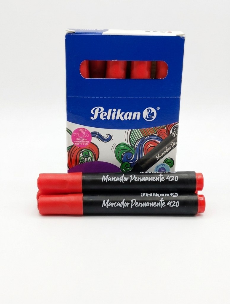 Pelikan marcador permanente rojo