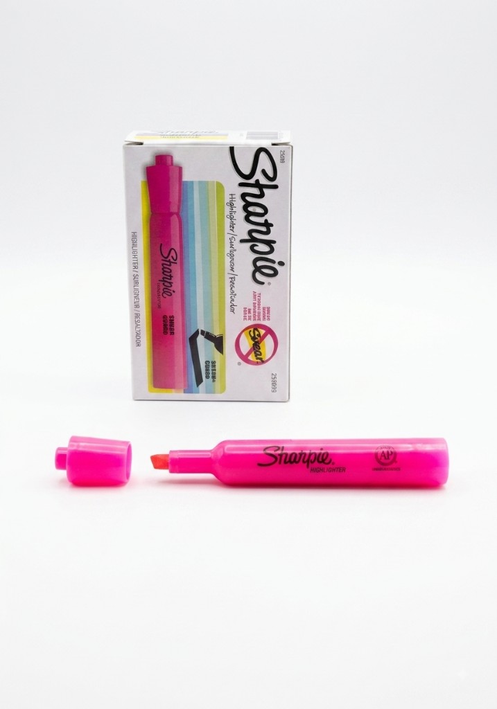 Sharpie rosado resaltador