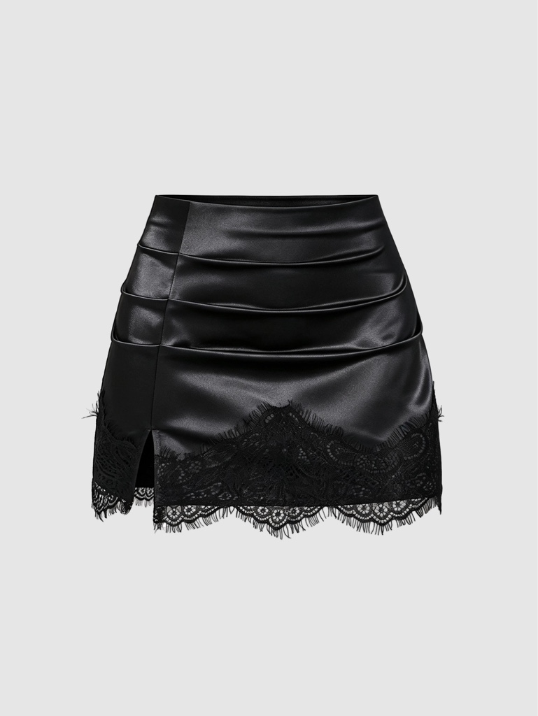 Falda negra encaje