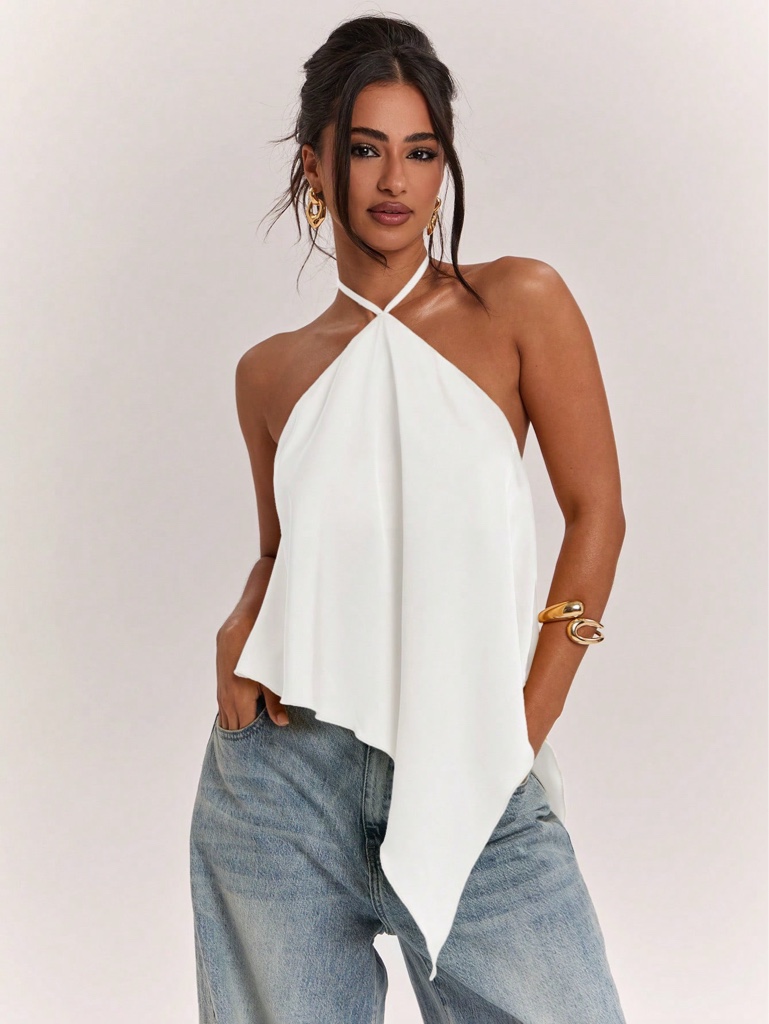 Blusa blanca halter