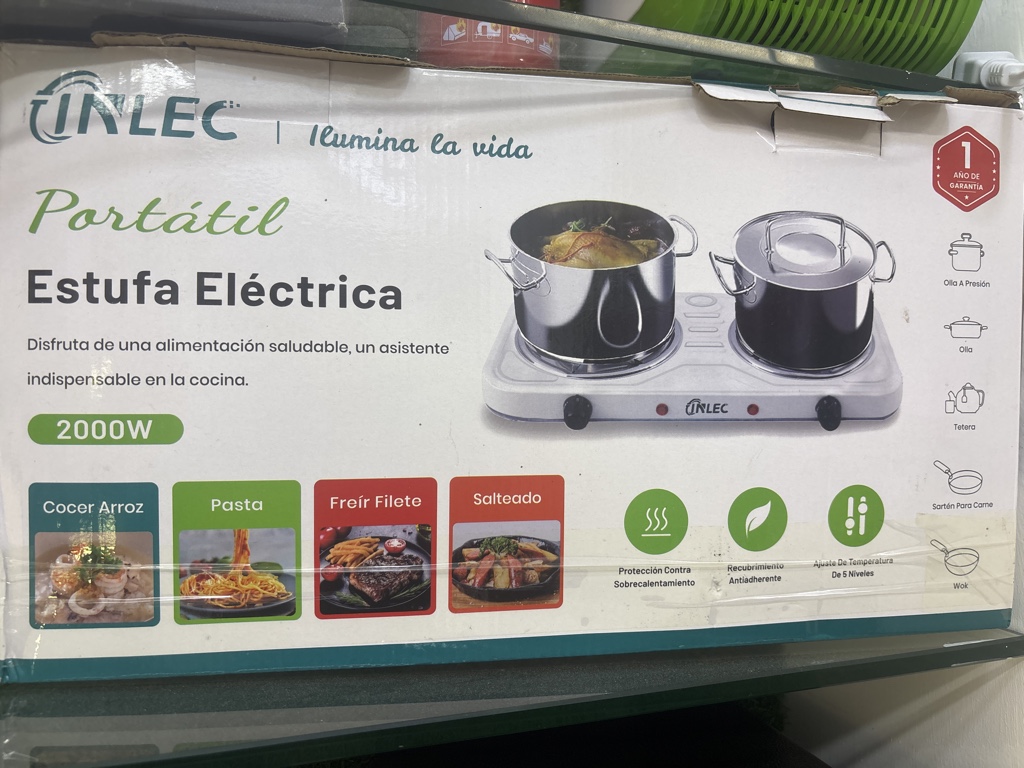 Estufa eléctrica 2 hornillas