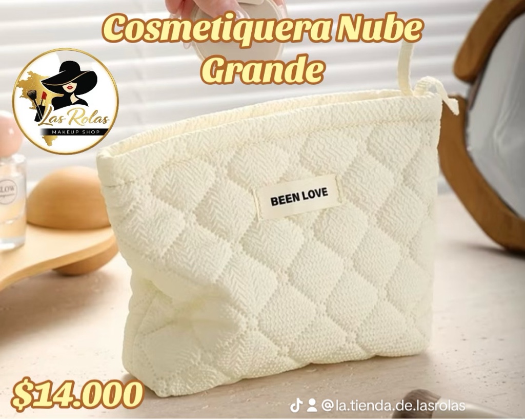 Cosmetiquera blanca nube